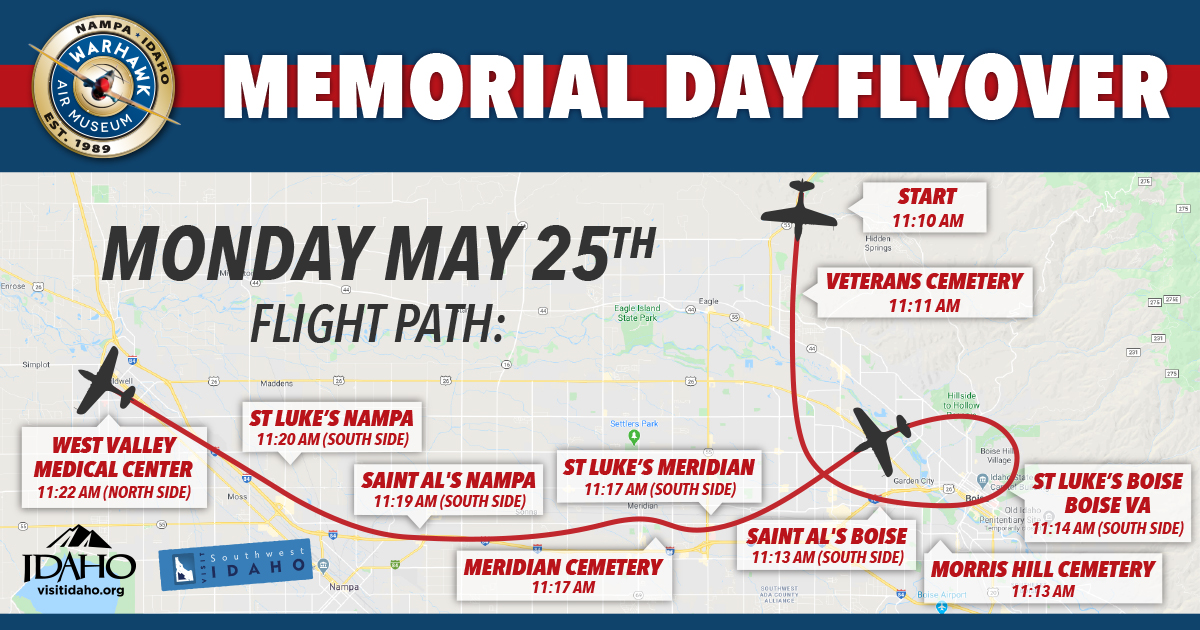Warhawk Memorial Day Flyover Front line care provider tribute