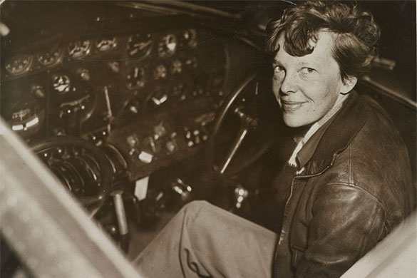 Amelia Earhart as a member of the Ninety-Niners, an organization founded for female pilots. Here she is in 1937.