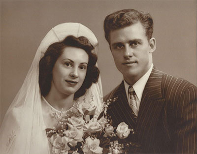 wedding photo of Bull and Helen Durham