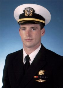 Lt. Michael Murry, U.S. Navy officer, wearing a military dress uniform.