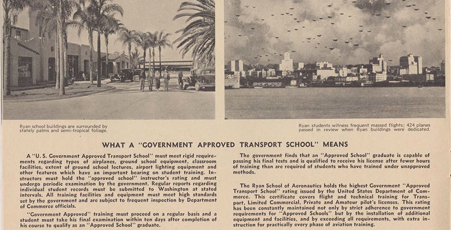 An old, yellowed pamphlet page with the headline: What A Government Approved Transport School means