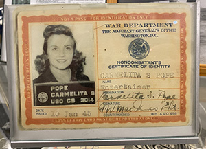 Carmelita Pope's War Department Certificate of Identity