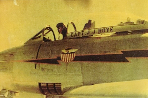 John Hoye in his F-86 in Korea