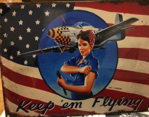 Keep 'em flying poster of Rosie the Riveter