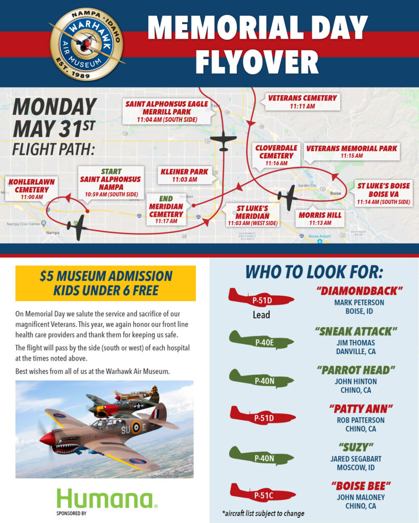 Warhawk Memorial Day Flyover Warhawk Air Museum