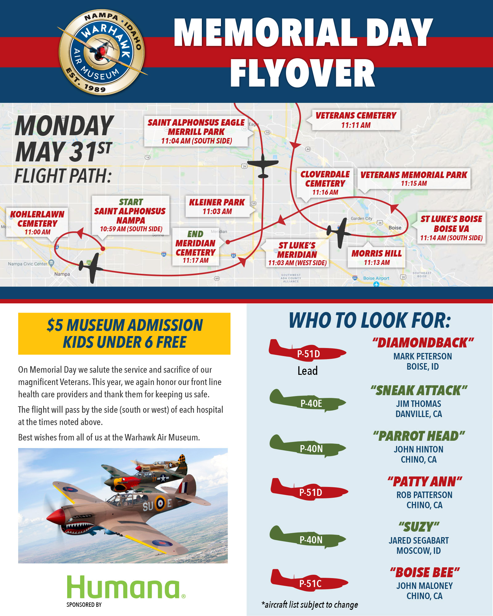 Warhawk Memorial Day Flyover | Warhawk Air Museum